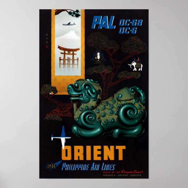 Philippines Vintage Travel Poster wiederhergestell (Vorne)