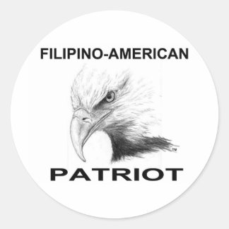 philippinisch-amerikanisch runder aufkleber
