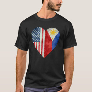 Philippinisch-amerikanische Flagge Filipinos T-Shirt