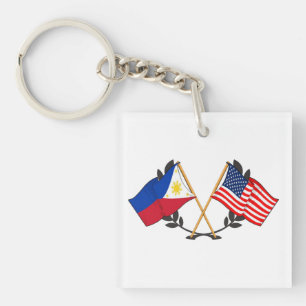 Philippinische amerikanische Flagge Philippinische Schlüsselanhänger