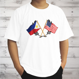 Philippinische amerikanische Flagge Philippinische T-Shirt
