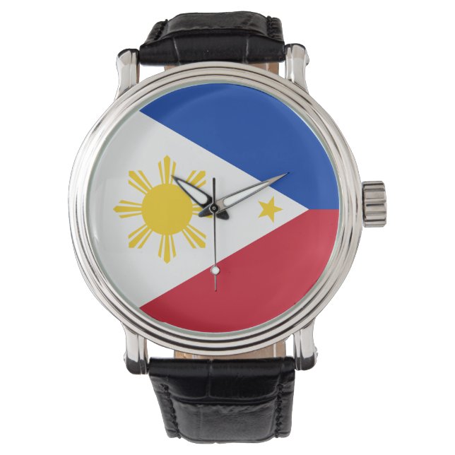 philippinische Flagge Armbanduhr (Vorderseite)