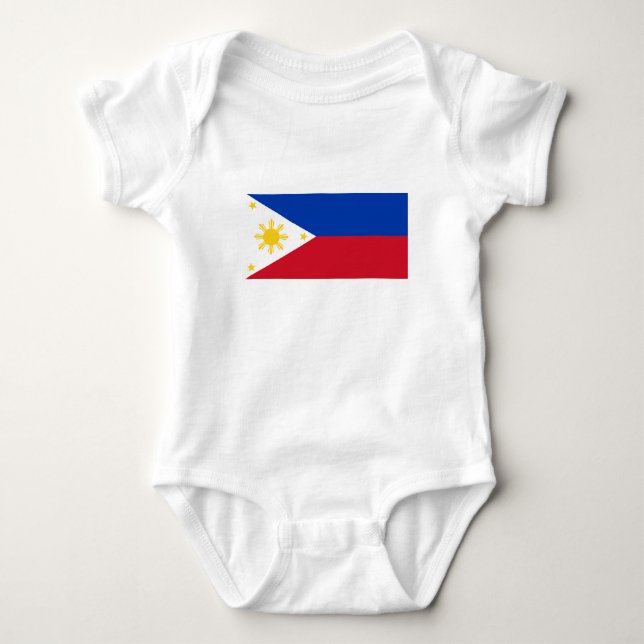 philippinische Flagge Baby Strampler (Vorderseite)