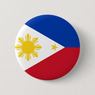 philippinische Flagge Button