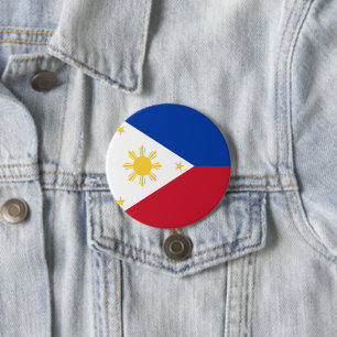 philippinische Flagge Button