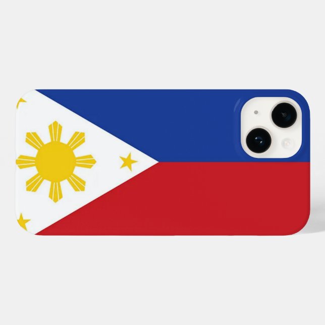 philippinische Flagge Case-Mate iPhone 14 Hülle (Rückseite (Horizontal))
