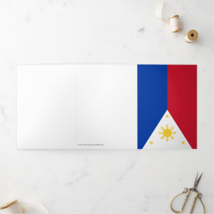 philippinische Flagge Dreifach Gefaltete Karte