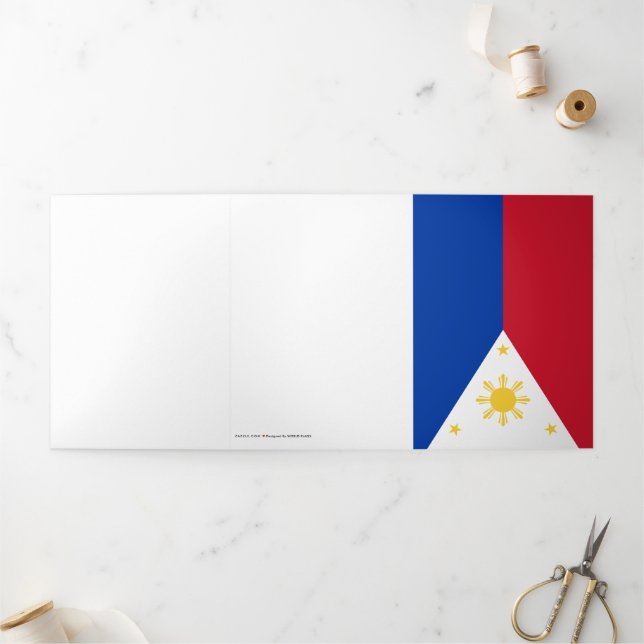 philippinische Flagge Dreifach Gefaltete Karte (Außenbereich)