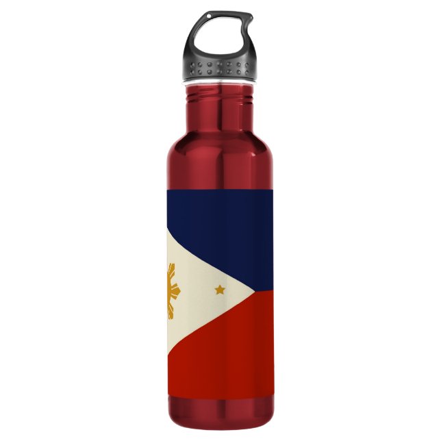 PHILIPPINISCHE FLAGGE EDELSTAHLFLASCHE (Vorderseite)