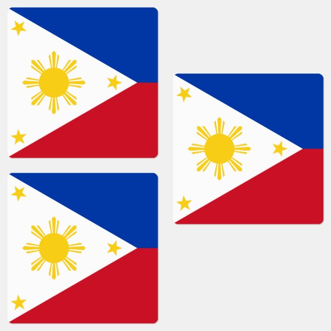 philippinische Flagge Etiketten (Gruppe)