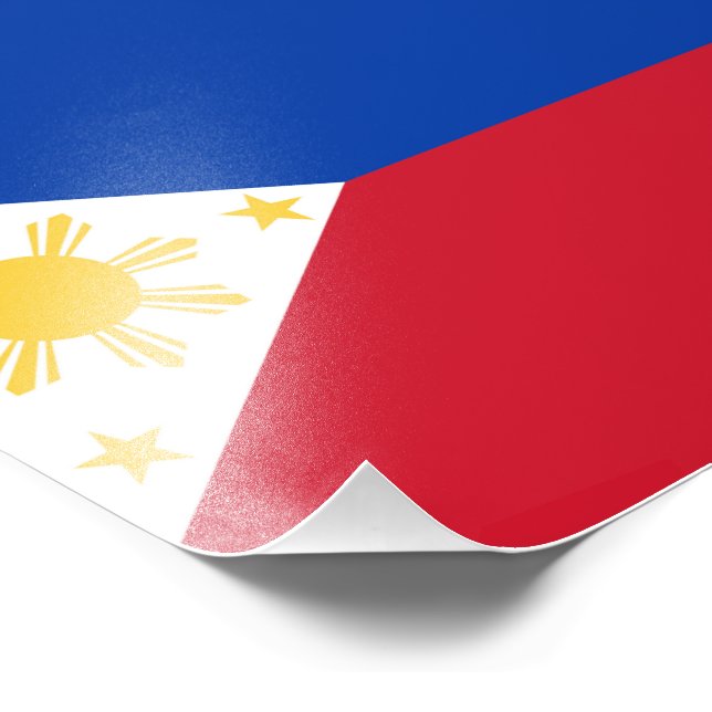 philippinische Flagge Fotodruck (Ecke)