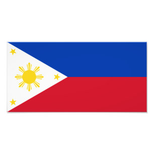 philippinische Flagge Fotodruck