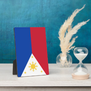 philippinische Flagge Fotoplatte