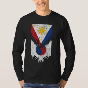 Philippinische Flagge gepeitscht Torfphilippinen A T-Shirt