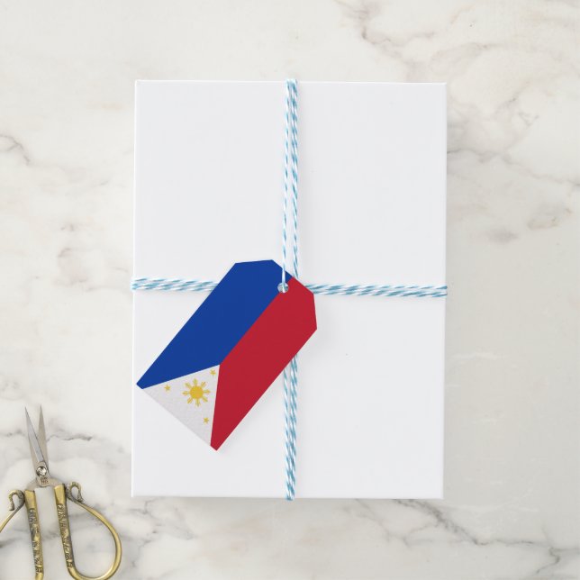 philippinische Flagge Geschenkanhänger (Mit Garn)