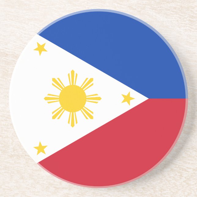 philippinische Flagge Getränkeuntersetzer (Vorne)