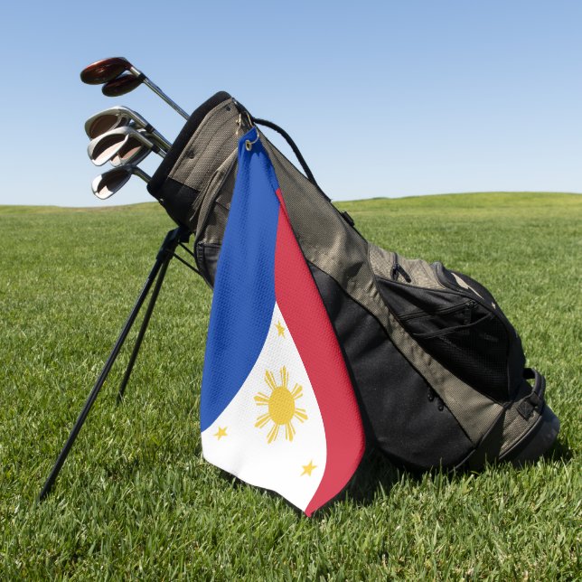 philippinische Flagge Golfhandtuch (Gras)