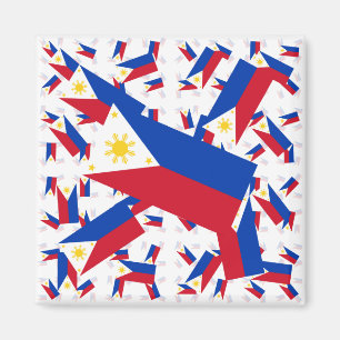 Philippinische Flagge in den mehrfachen bunten Magnet