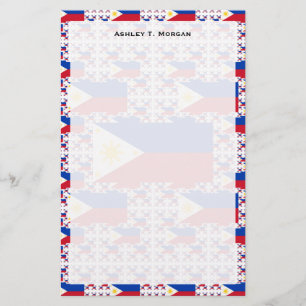 philippinische Flagge in mehreren Ebenen Briefpapier
