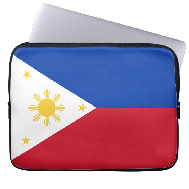 philippinische Flagge Laptopschutzhülle (Vorderseite)