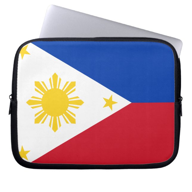 Philippinische Flagge Laptopschutzhülle (Vorderseite)