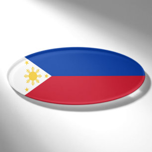 philippinische Flagge Namenschild