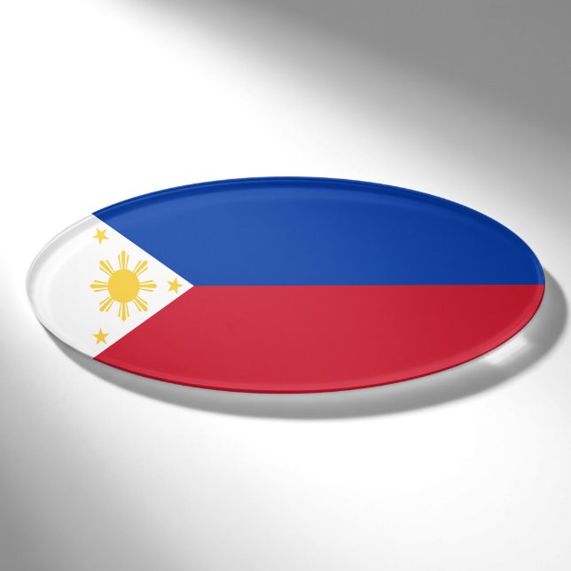 philippinische Flagge Namenschild (Vorderseite)