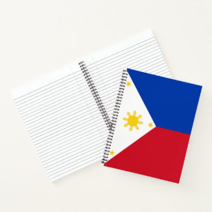philippinische Flagge Notizbuch