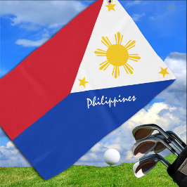 Philippinische Flagge & Philippinen - Golfurlaub / Golfhandtuch