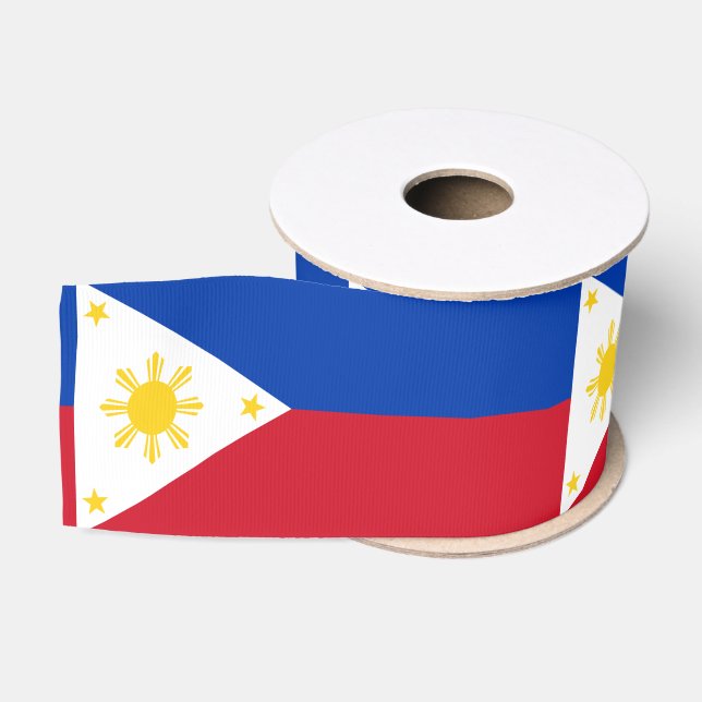 Philippinische Flagge & Philippinen, Urlaub/Sport Ripsband (Spule)