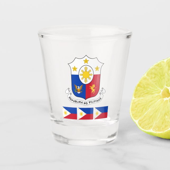 Philippinische Flagge & Philippinischer Patriot Sh Schnapsglas (Vorderseite)