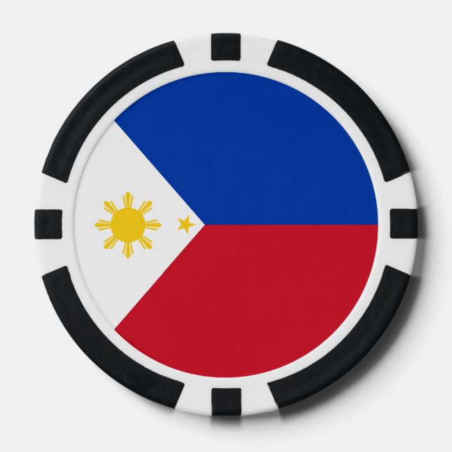 philippinische Flagge Pokerchips (Vorderseite)