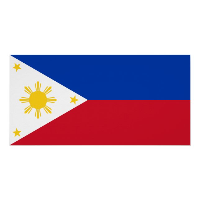 philippinische Flagge Poster (Vorderseite)