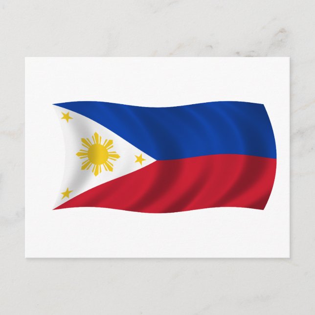 philippinische Flagge Postkarte (Vorderseite)
