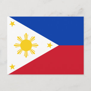philippinische Flagge Postkarte