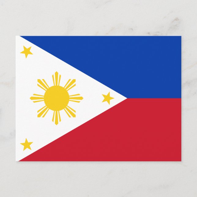 philippinische Flagge Postkarte (Vorderseite)