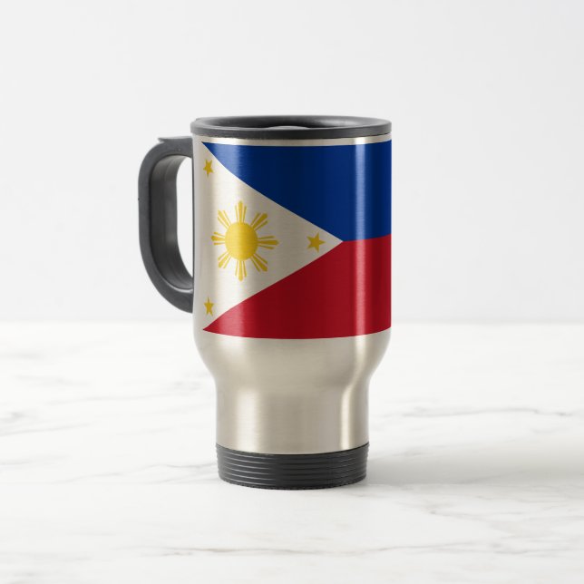 philippinische Flagge Reisebecher (Vorderseite Links)