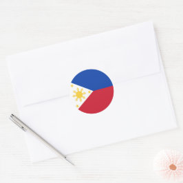 philippinische Flagge Runder Aufkleber