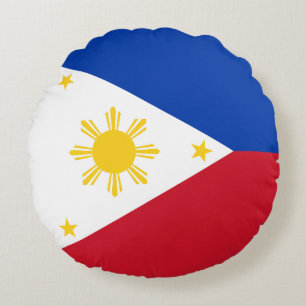 philippinische Flagge Rundes Kissen
