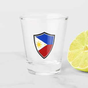 philippinische Flagge Schnapsglas