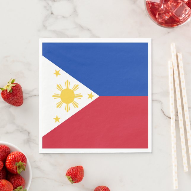 philippinische Flagge Serviette (Beispiel)