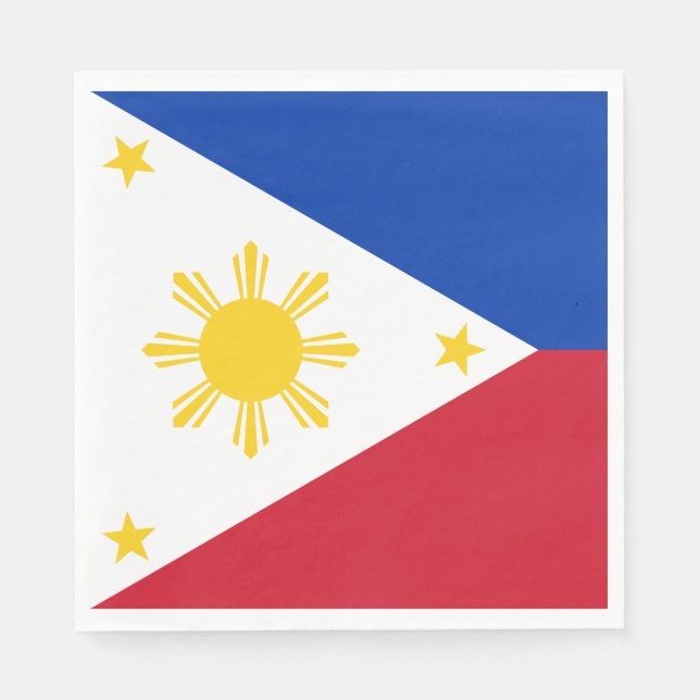 philippinische Flagge Serviette (Vorderseite)
