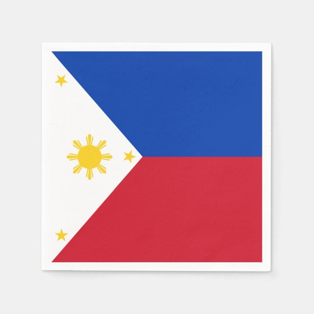 philippinische Flagge Serviette (Vorderseite)