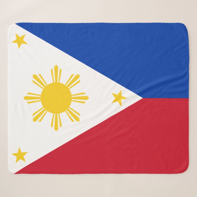philippinische Flagge Sherpadecke (Vorderseite (Horizontal))