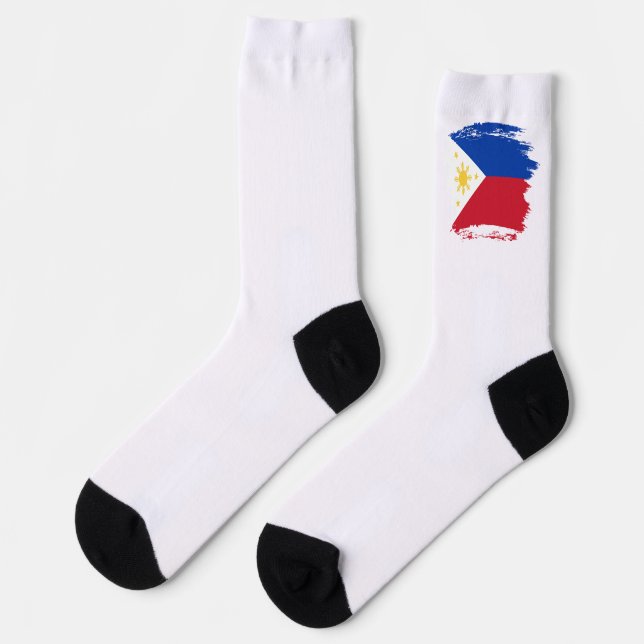 philippinische Flagge Socken (Linkes Detail)