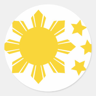 Philippinische Flagge - Stolz, Pinoy zu sein! Runder Aufkleber