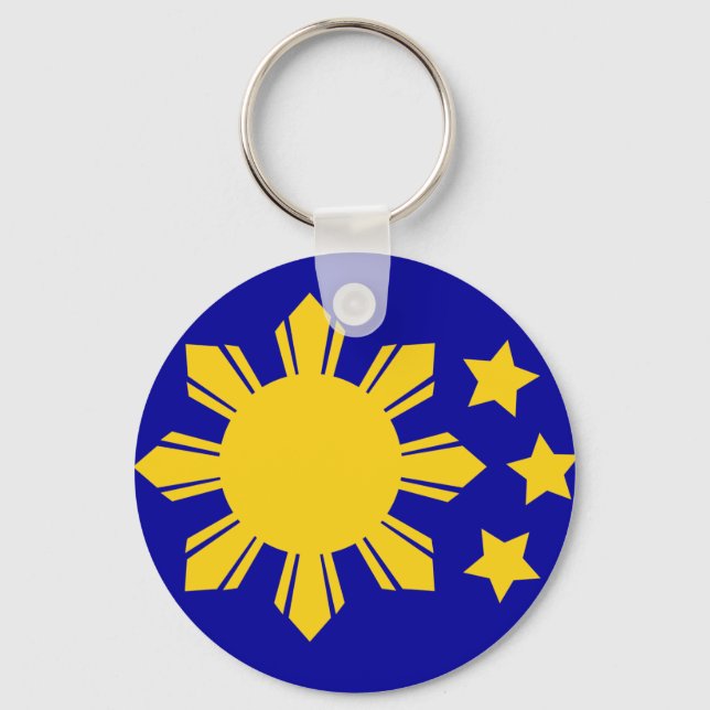 Philippinische Flagge - Stolz, Pinoy zu sein! Schlüsselanhänger (Vorderseite)