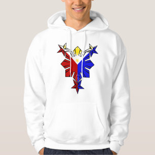 Philippinische Flagge Sun und Stern-Kapuzenpulli Hoodie