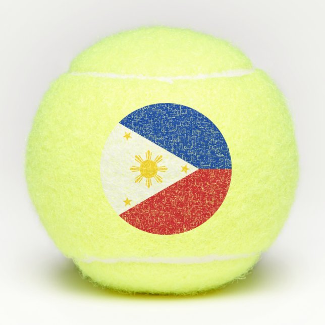 philippinische Flagge Tennisbälle (Vorderseite)