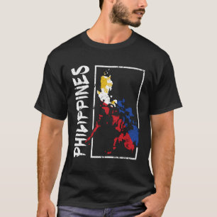 philippinische Flagge und philippinische Privileg- T-Shirt